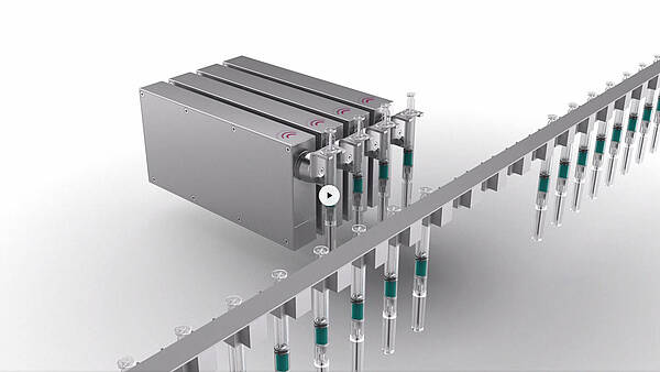 Weigh Cell integration: Load pick-up options for vials and syringes