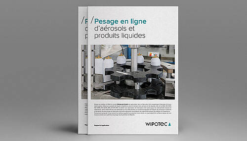 Pesage en ligne d'aérosols et produits liquides