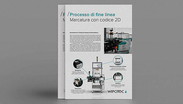 Processo di fine linea Marcatura con codice 2D