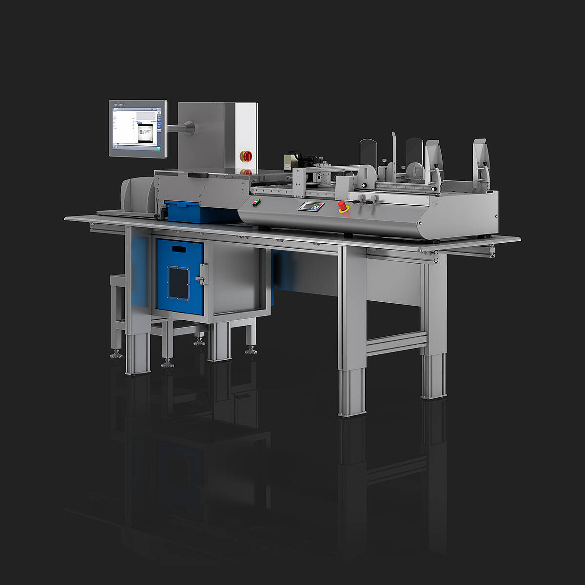 Serialisation pharma for flat boxes right view