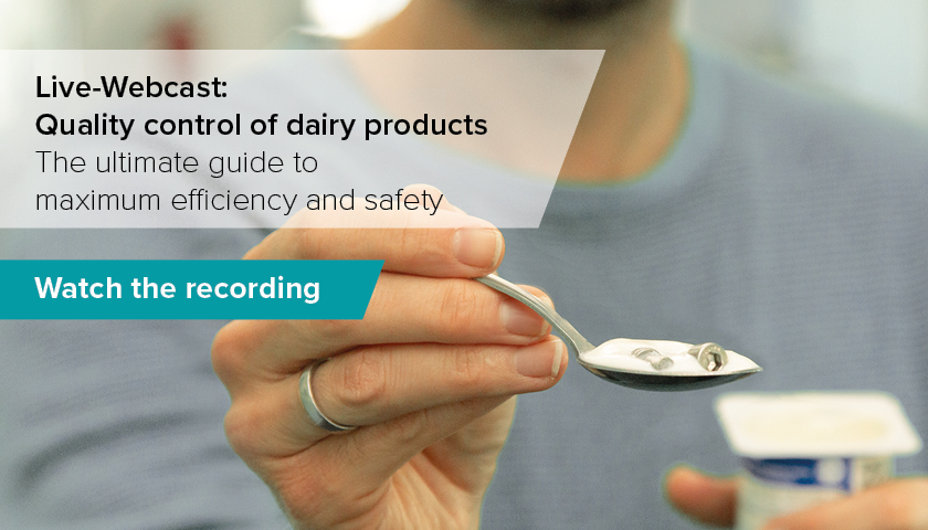 Live-Webcast: Quality control of dairy products